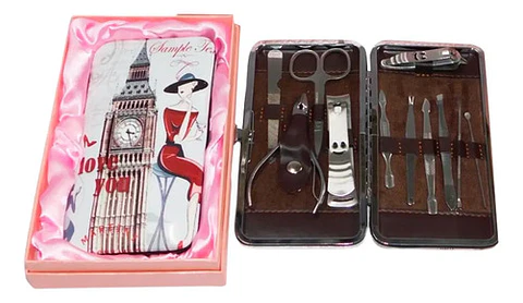 Pedicure Manicure Kit Estuche Belleza Corta Uñas Aseo 