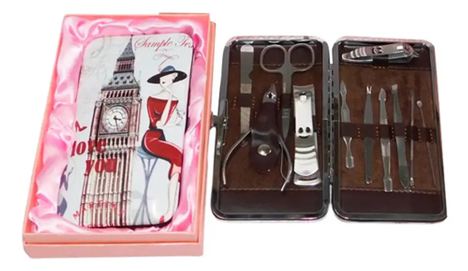Pedicure Manicure Kit Estuche Belleza Corta Uñas Aseo  1