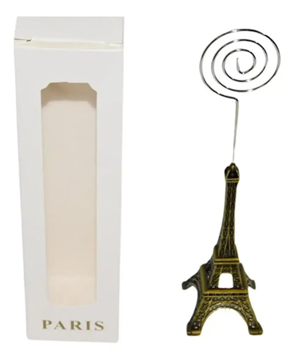 Tarjetero De Metal Con Forma De Torre Eiffel 17 Cm  1