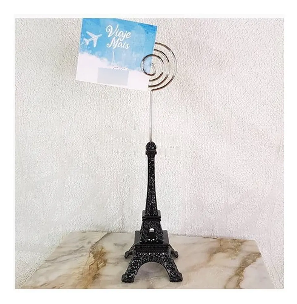 Tarjetero De Metal Con Forma De Torre Eiffel 17 Cm  2