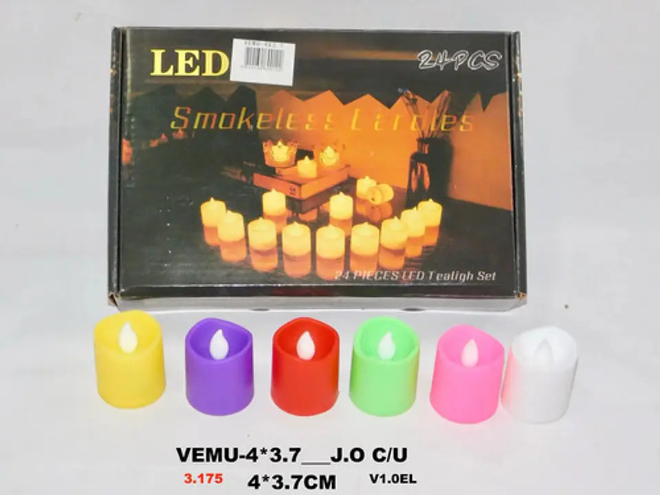 Luz Led Velas Veladora Eléctrica Eventos Color Vela X 12und  2