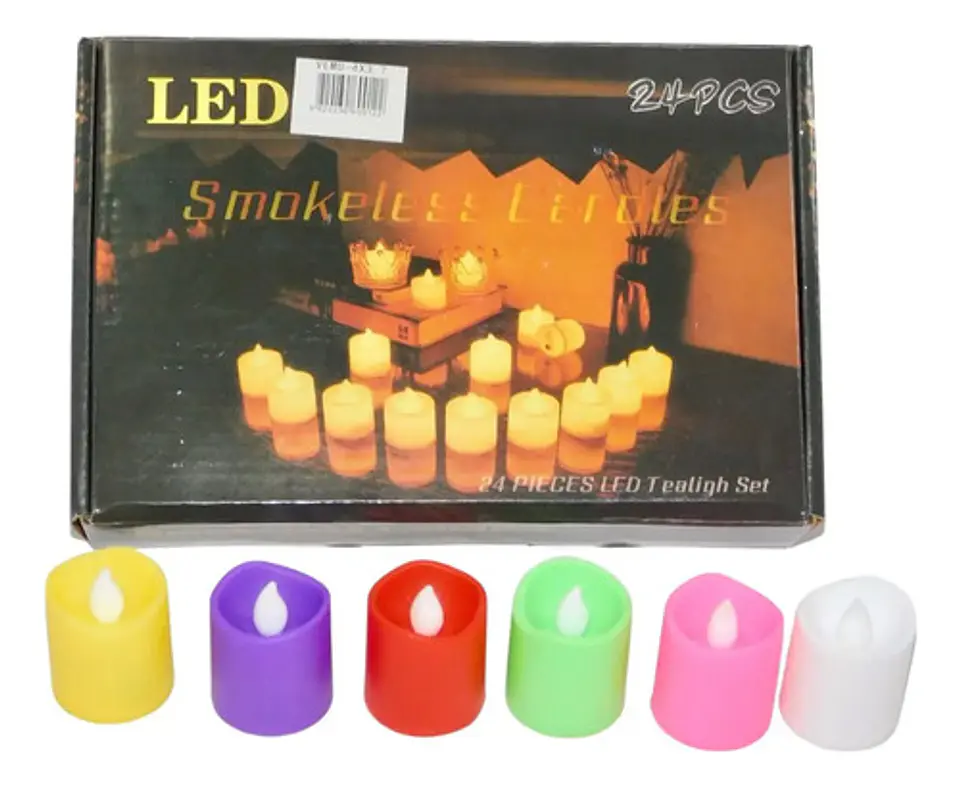 Luz Led Velas Veladora Eléctrica Eventos Color Vela X 12und  3