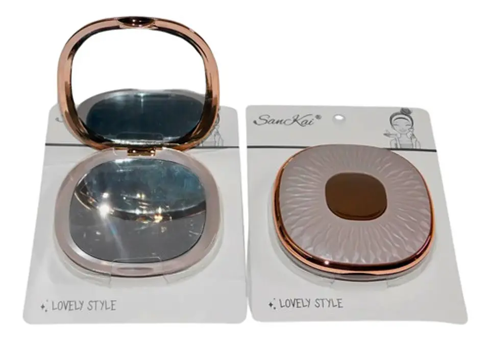 Espejo Circular Doble Visión Para Dama Por1und Bolsillo Dora 1