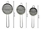 Coladores Metálicos X3 Und Gris Utensilios Cocina Repostería - Miniatura 5
