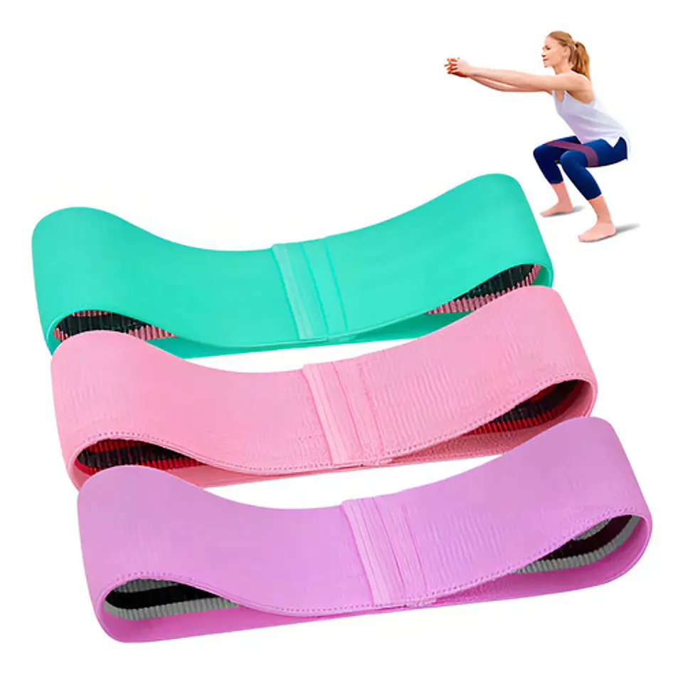 Kit De 3 Bandas Elásticas, Bandas De Resistencia Para Caderas, Piernas Y Glúteos 1