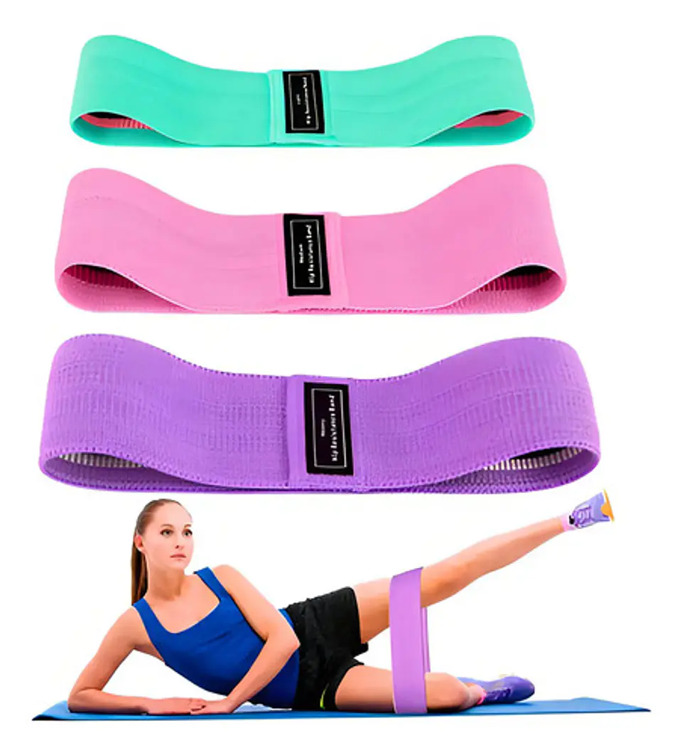Kit De 3 Bandas Elásticas, Bandas De Resistencia Para Caderas, Piernas Y Glúteos 2