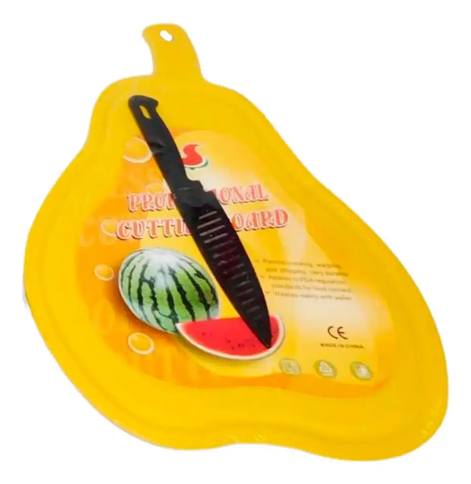 Tabla Picar + Cuchillo Obsequio Cuchillo Diseño Pera  1