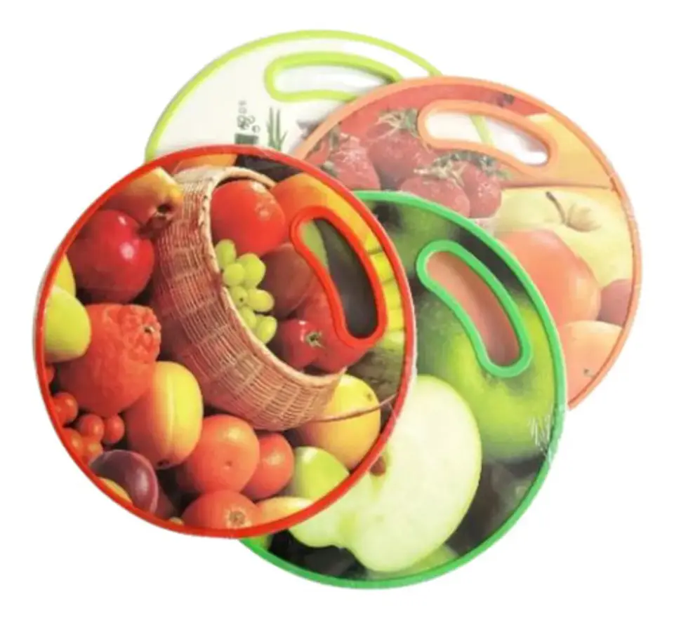 Tabla Redonda Picar Cortar Alimentos Utensilios Cocina 30cm 1