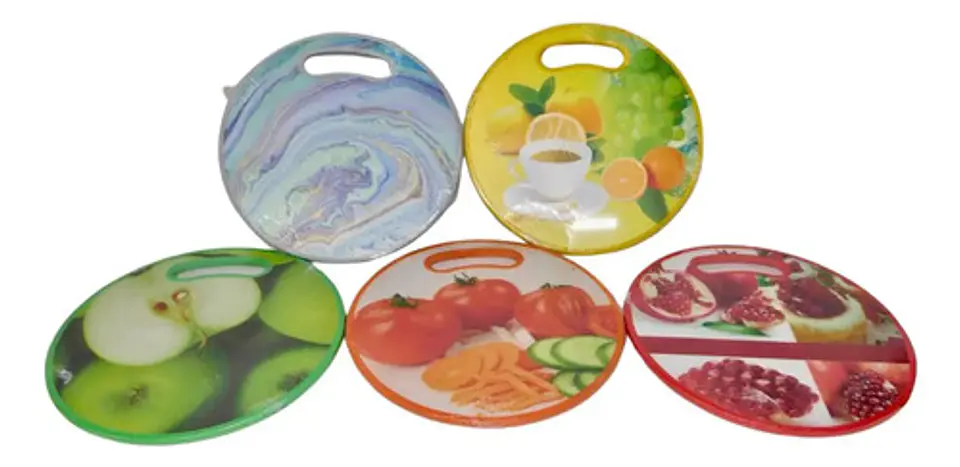 Tabla Redonda Picar Cortar Alimentos Utensilios Cocina 30cm 2