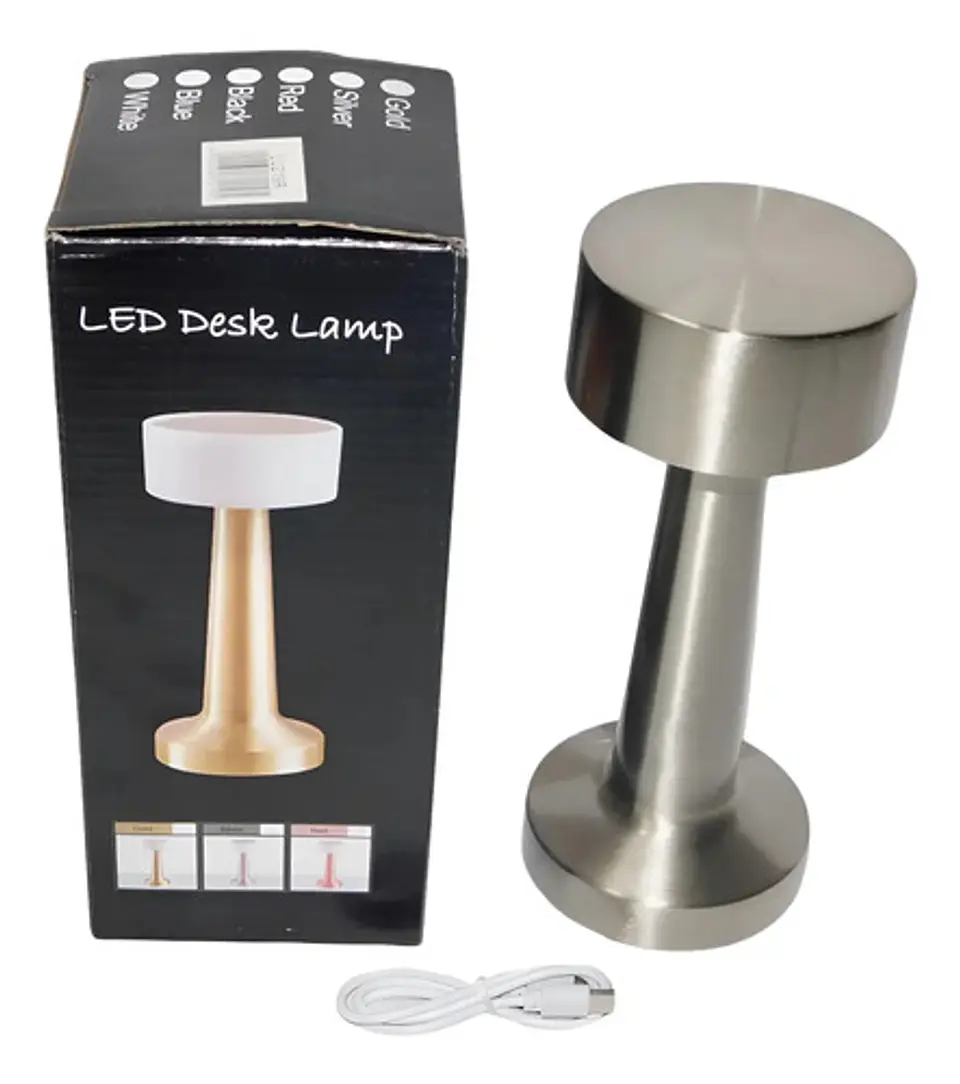 Lámpara De Mesa Led Portátil Con Sensor Táctil De 3 Niveles 1