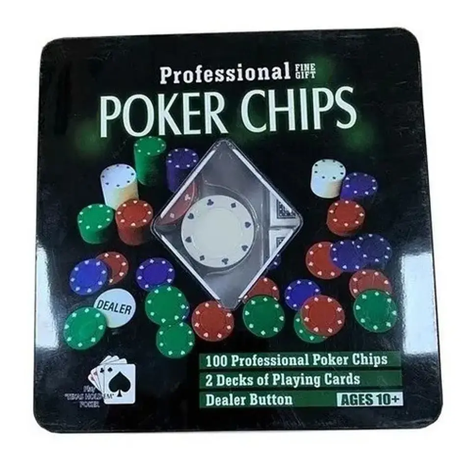 Set Póker Poker Chips 100 Fichas Numeradas + 2 Mazos + Dealer 4