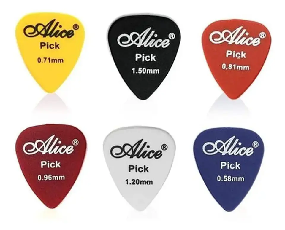 Caja X100 Plumilla Picks Guitarra Eléctrica Acústica Alice  6