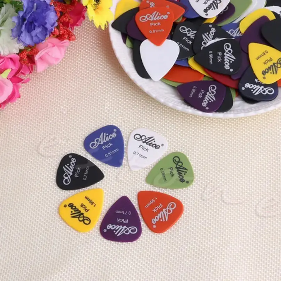 Caja X100 Plumilla Picks Guitarra Eléctrica Acústica Alice  8