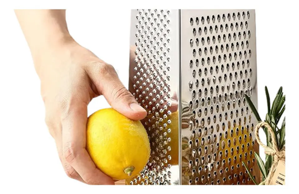 Rallador Caja Con Asa Triturador Manual Acero Inoxidable  3