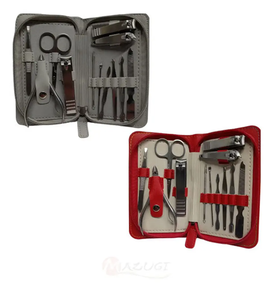 Pedicura Manicure 12 Pcs Estuche Belleza Corta Uñas Aseo  2