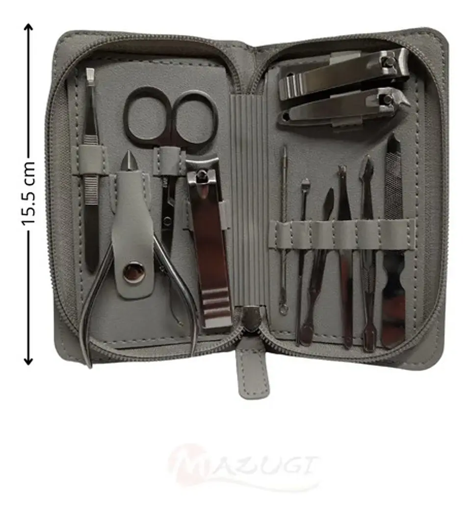 Pedicura Manicure 12 Pcs Estuche Belleza Corta Uñas Aseo  5