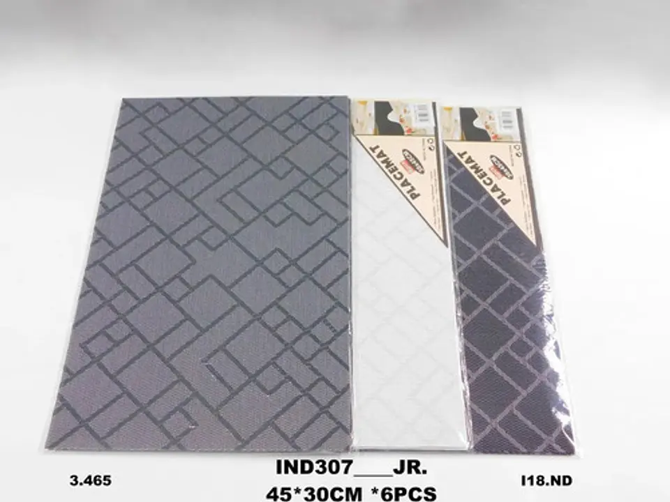 Individuales Juego De Mesa Mantel X6 Und  Cuadros  3