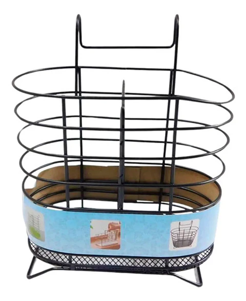 Base Para Cubiertos Negro Metálico Utensilios De Cocina  