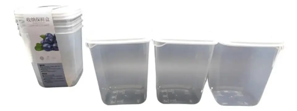 Caja Almacenamiento Con Tapa Recipiente Utensilios Cocina X3 1