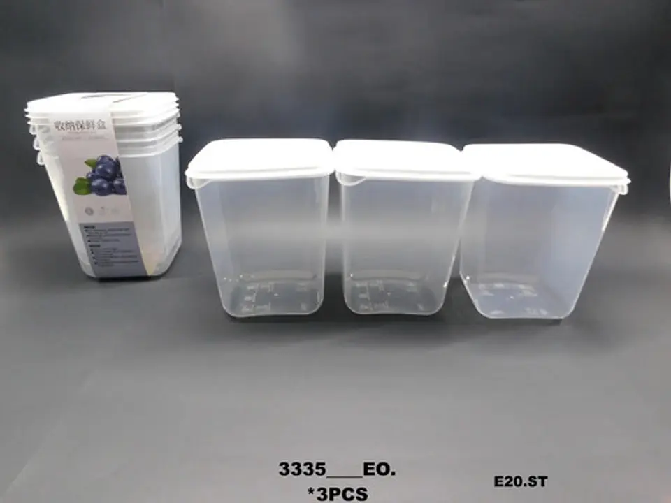 Caja Almacenamiento Con Tapa Recipiente Utensilios Cocina X3 2