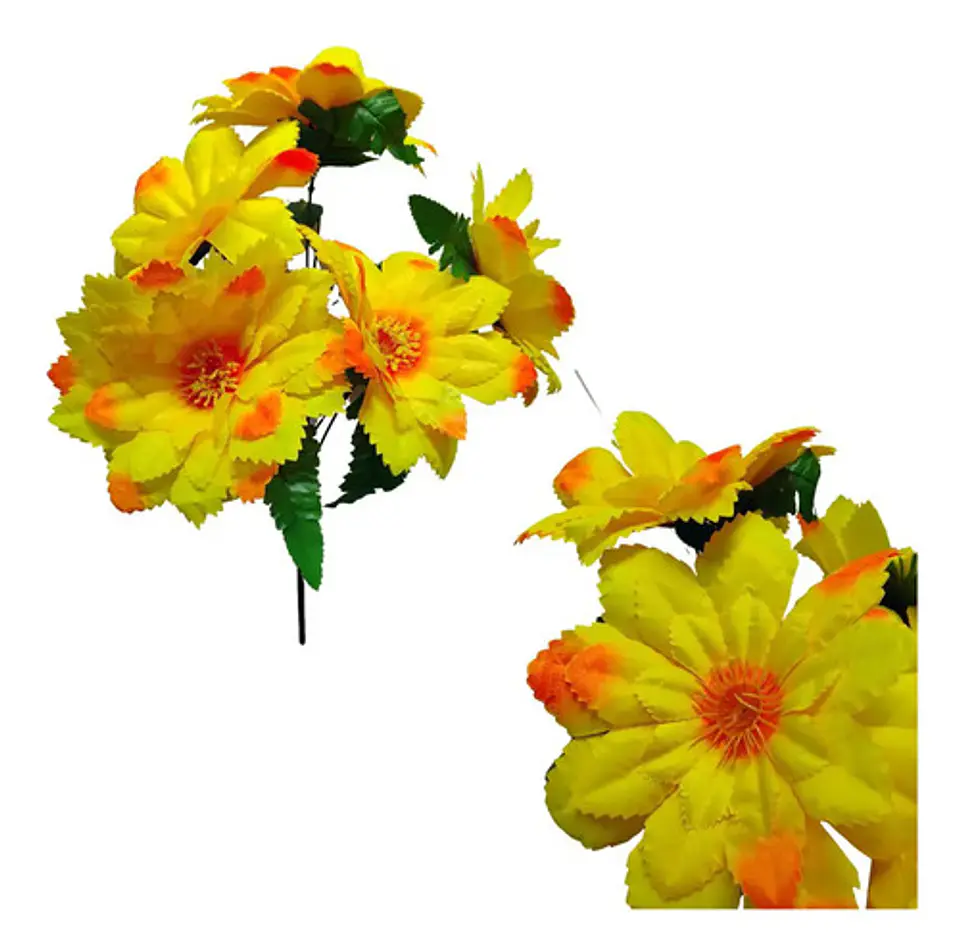 Flor Ramo Gervera Flores Artificiales Decoración Jardin  7