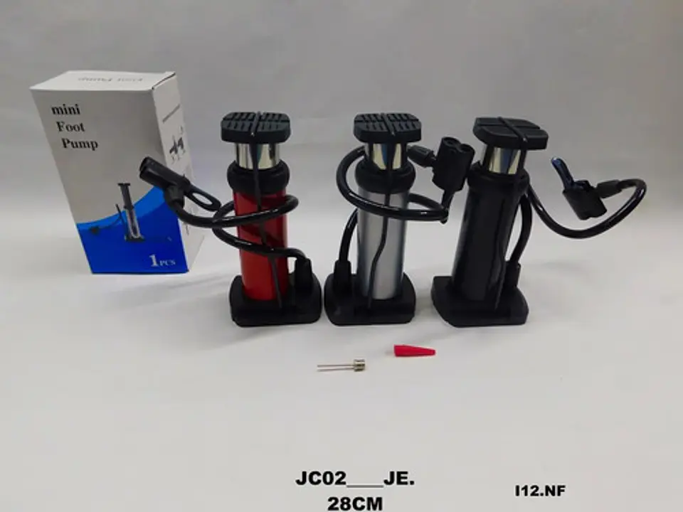 Bomba Inflador Mini De Piso Pie Bicicleta Llantas Jc02 3