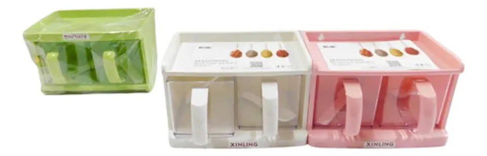 Kit De Soportes Acrílicos Para Condimentos, 2 Tarros 2