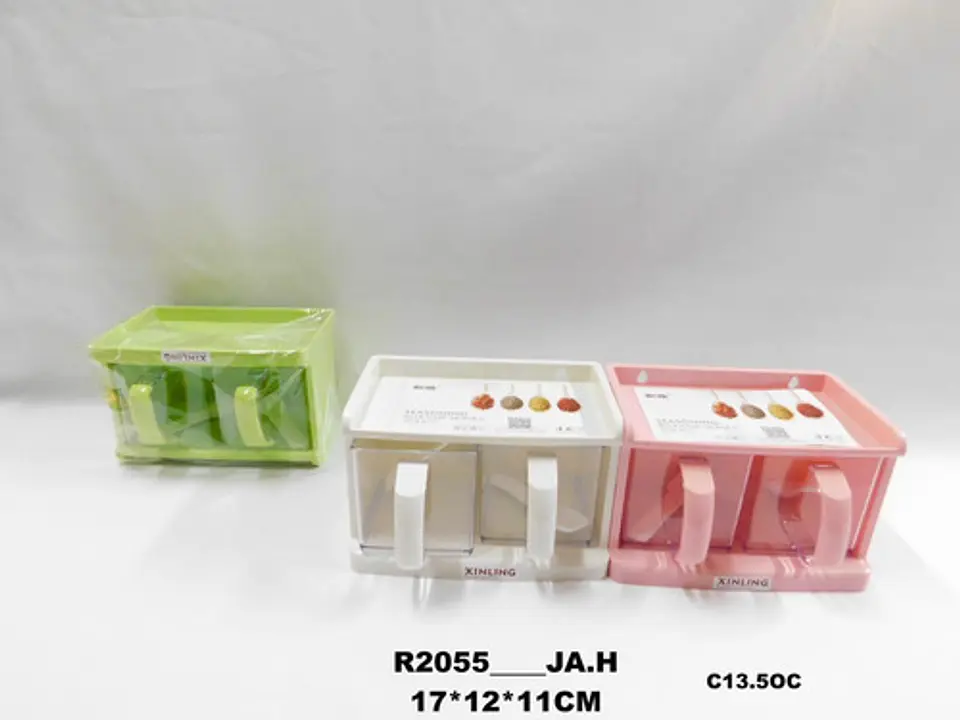 Kit De Soportes Acrílicos Para Condimentos, 2 Tarros 3