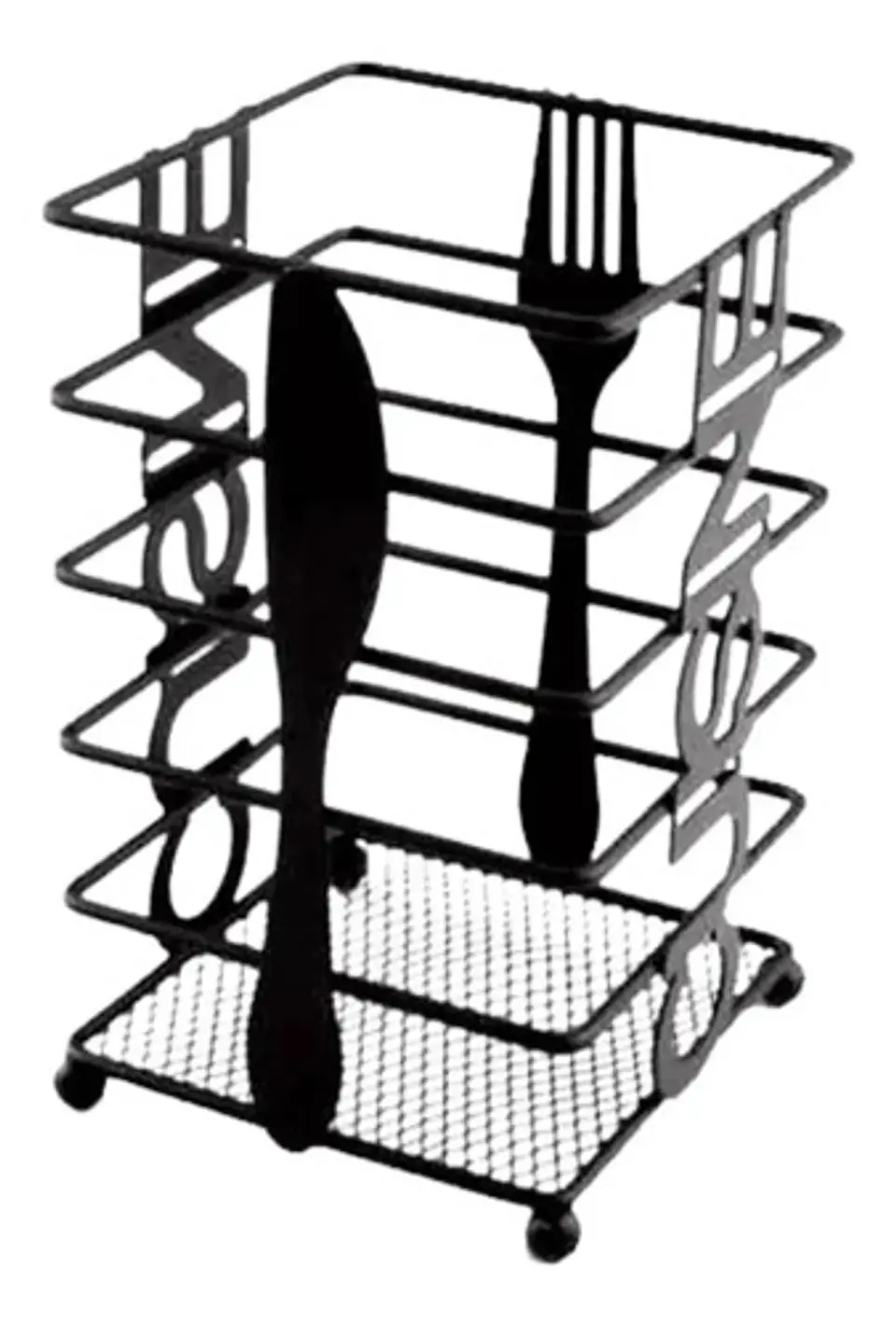 Soporte Porta Cucharas Metálico Base Metálica Negra  1