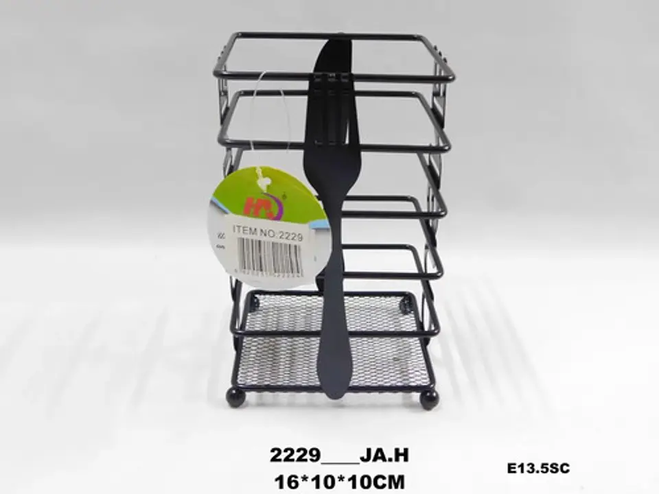 Soporte Porta Cucharas Metálico Base Metálica Negra  3