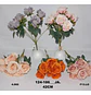Matas Rosas Colores Vivos Flores Artificiales Decoración - Miniatura 6