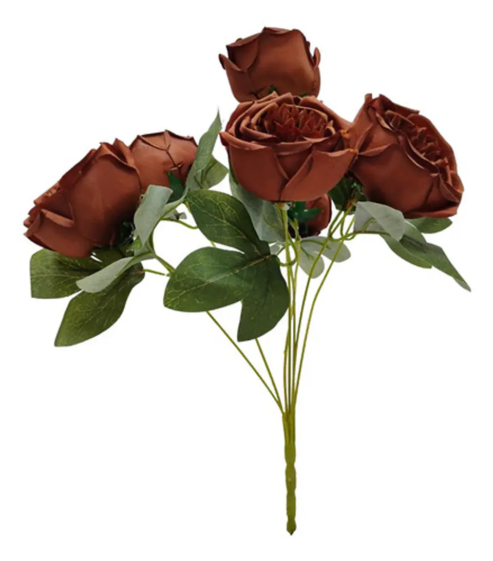 Matas Rosas Colores Vivos Flores Artificiales Decoración 8