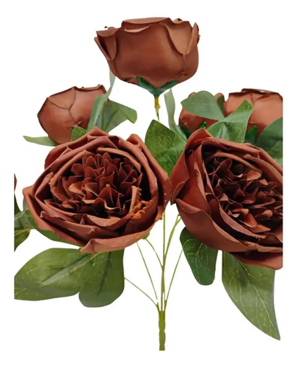 Matas Rosas Colores Vivos Flores Artificiales Decoración 10