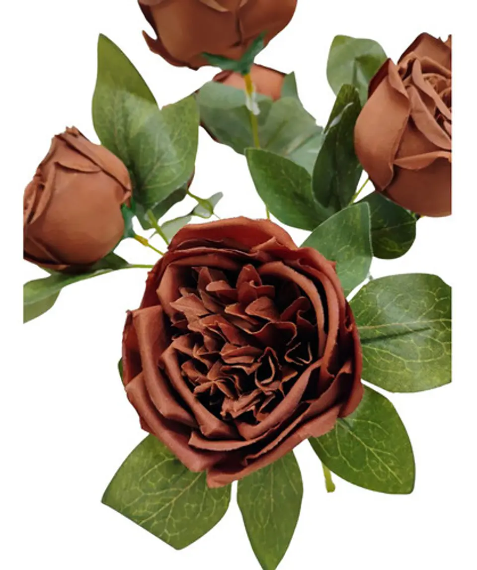 Matas Rosas Colores Vivos Flores Artificiales Decoración 12
