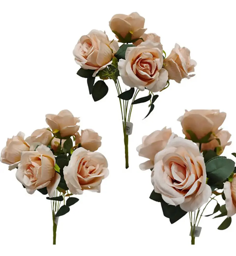 Matas Rosas Colores Vivos Flores Artificiales Decoración 17