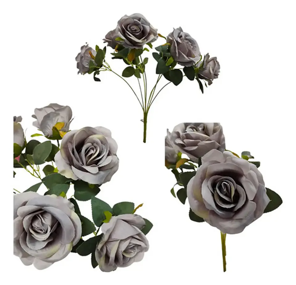 Matas Rosas Colores Vivos Flores Artificiales Decoración 21