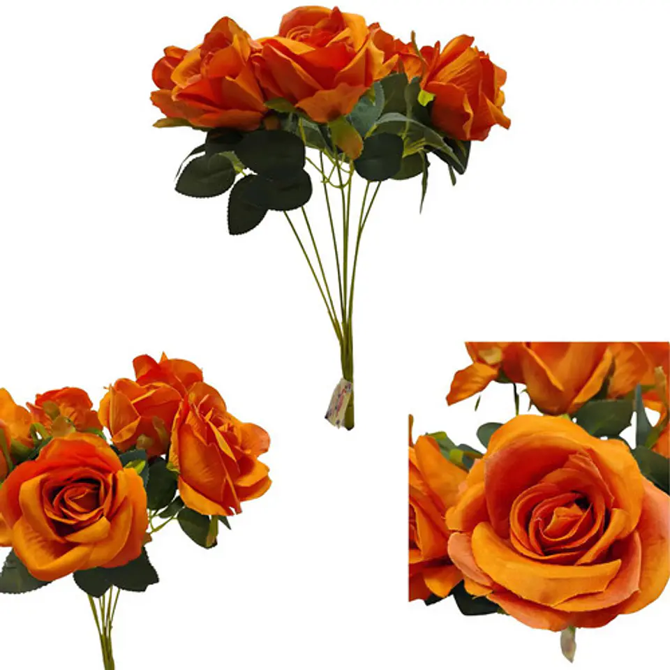 Matas Rosas Colores Vivos Flores Artificiales Decoración 25