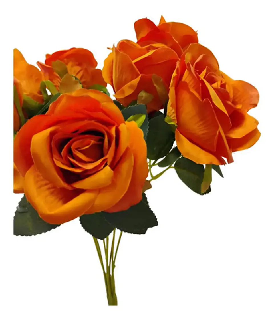 Matas Rosas Colores Vivos Flores Artificiales Decoración 26