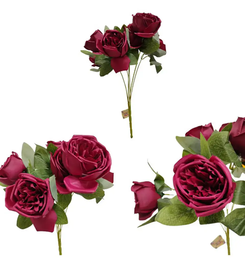 Matas Rosas Colores Vivos Flores Artificiales Decoración 29