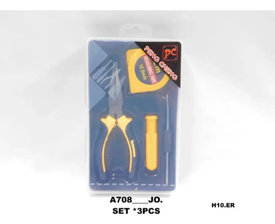 Alicate Herramientas Set 3 Pc Destornillador Metro 2