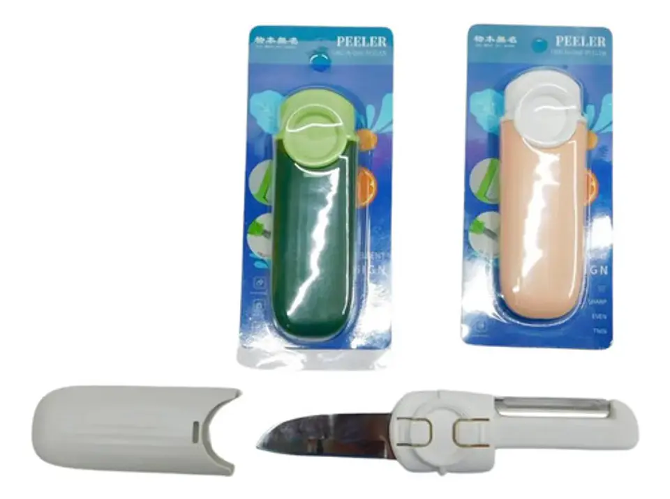 Pelador Cuchillo Portátil Plegable  Acero Inoxidable 1