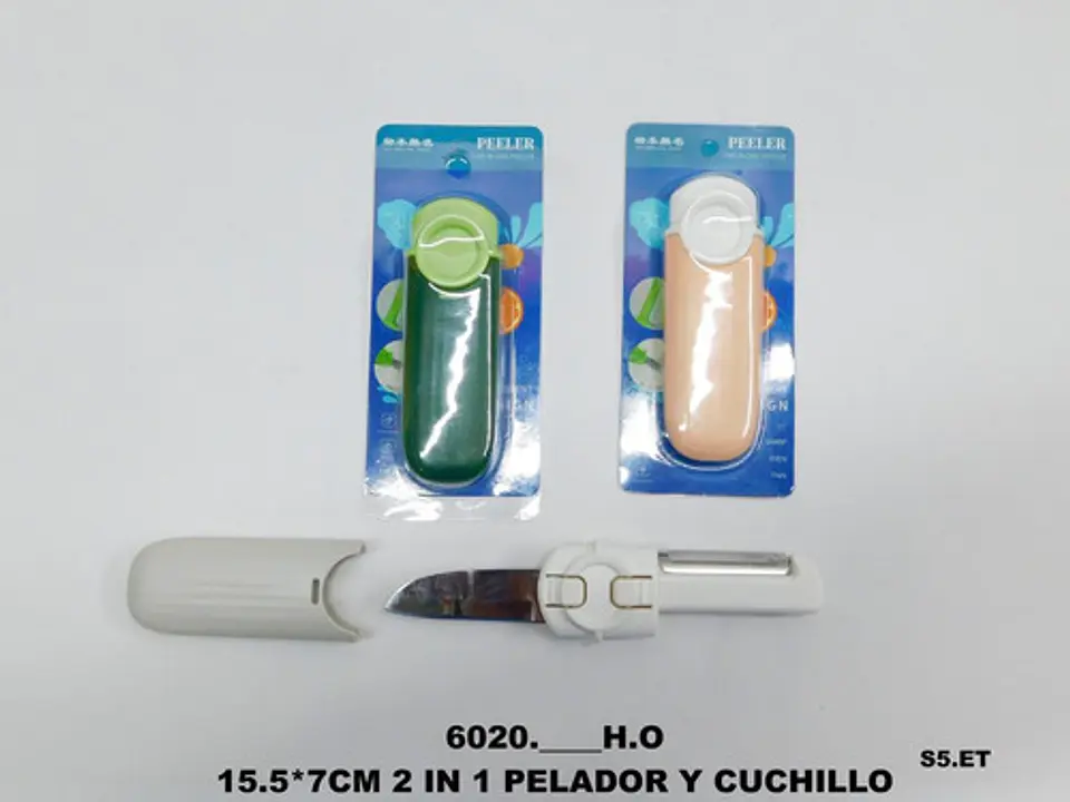 Pelador Cuchillo Portátil Plegable  Acero Inoxidable 2
