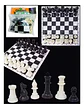 Ajedrez Plegable Fichas  Pvc Medida Del Rey 8 Cm Peón 4 Cm   - Miniatura 5