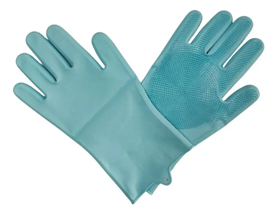 2 Guante Magico Silicona Esponja Cocina Mascota Todo Uso 5