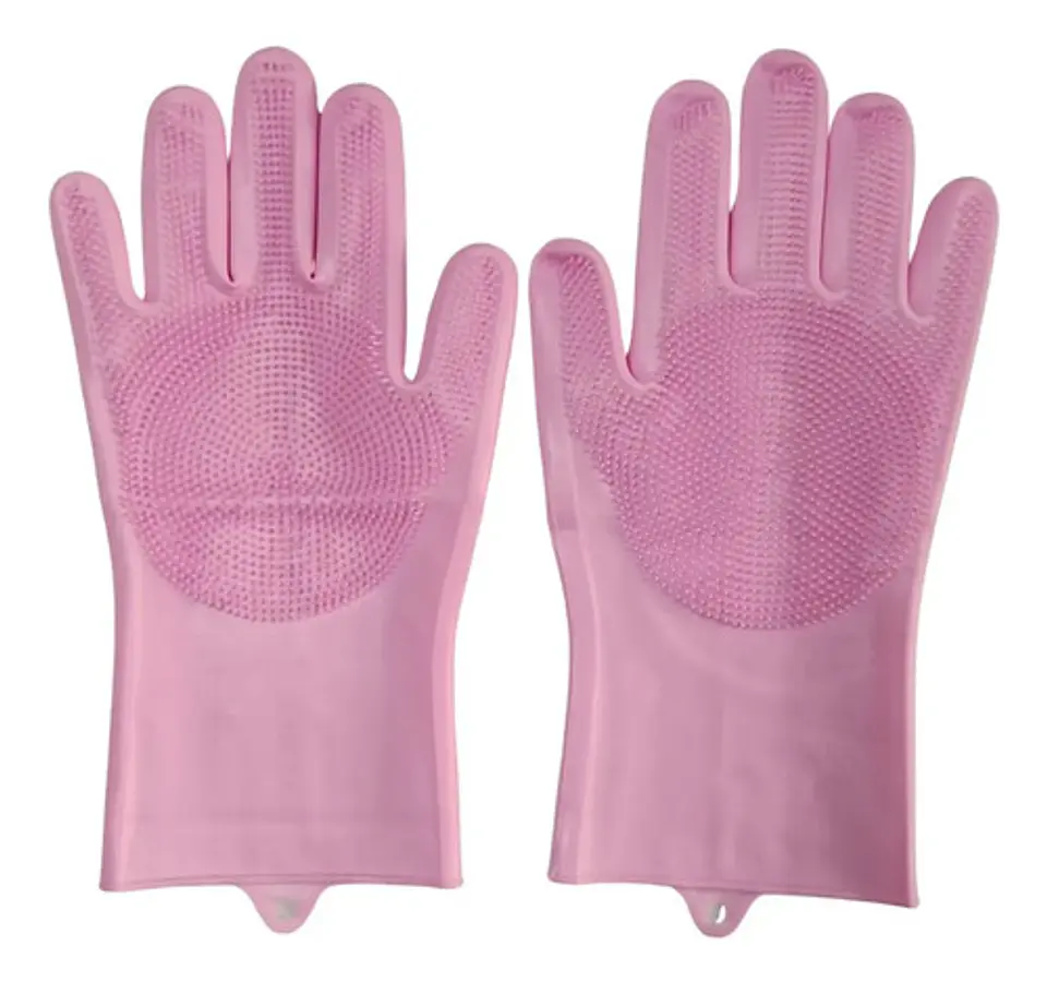 2 Guante Magico Silicona Esponja Cocina Mascota Todo Uso 9