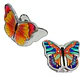 Espejo Mariposa Plateado Con Aumento Portátil De Bolsillo - Miniatura 1