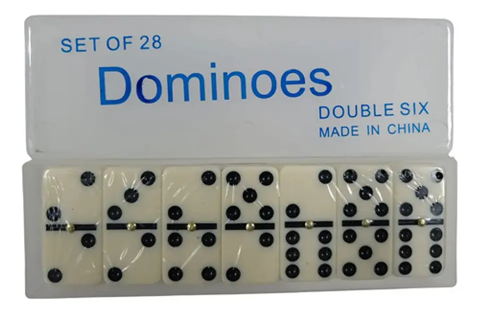 Domino Juego Mesa Caja Plástica Fichas Casino Puntos Negros  10