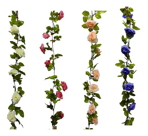 Enredadera Flor 1 Jardin 200cm Hoja Mata Rosas
