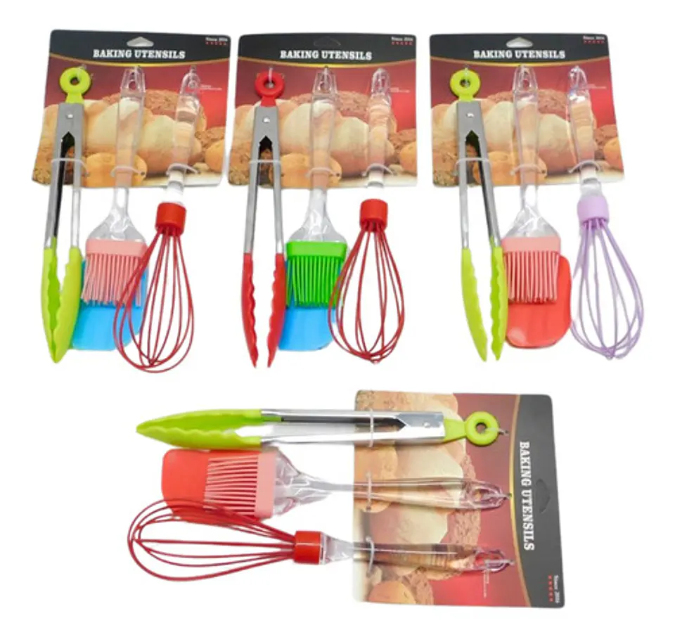 Kit Utensilios  De Cocina Espátula Brocha Para Batir Fusible 2
