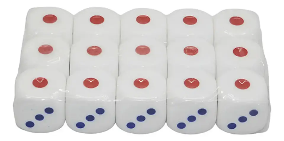 Dados Blancos  X15 Und 40mm Panela Juego De Mesa 1